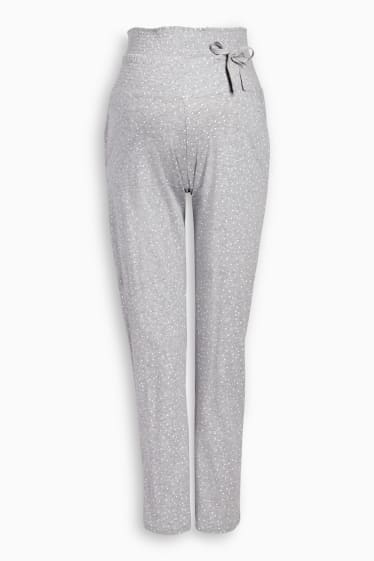 Women - Maternity pyjama bottoms - polka dot - gray