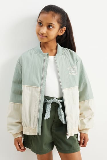 Children - Bomber jacket - lined - water-repellent - mint green