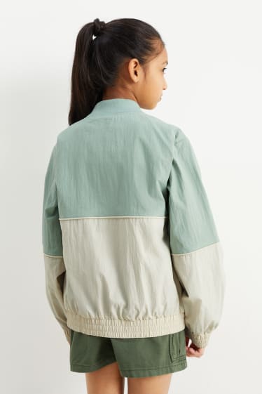 Children - Bomber jacket - lined - water-repellent - mint green