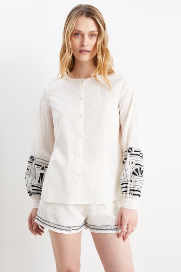 Damen - Rangsutra x C&A - Bluse - cremeweiss
