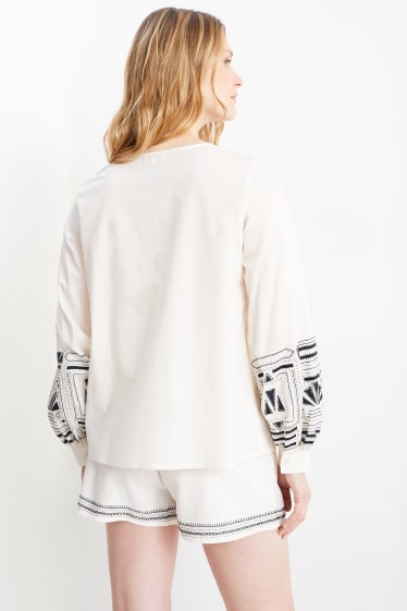 Damen - Rangsutra x C&A - Bluse - cremeweiss