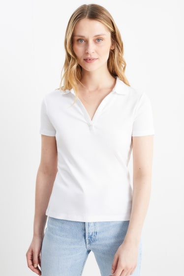 Women - Multipack of 2 - basic polo shirt - white