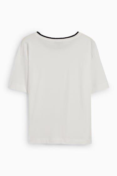 Damen - T-Shirt - cremeweiss