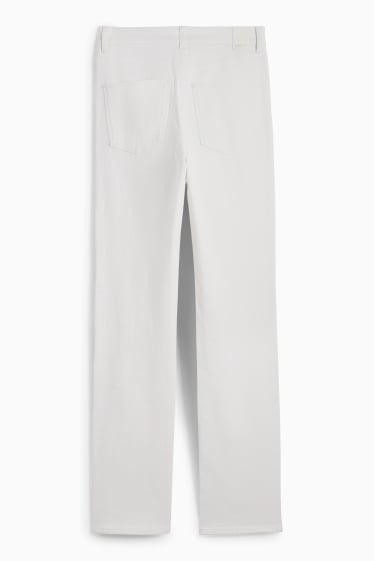 Mujer - Straight jeans - high waist - blanco roto