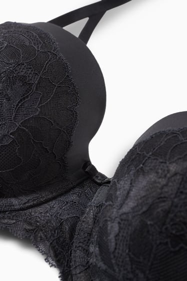 Women - Underwire bra - FULL COVERAGE - padded - black