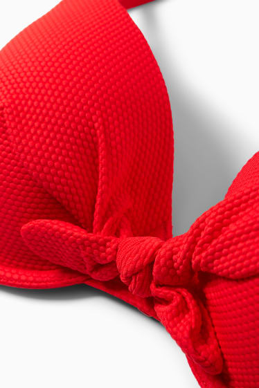 Donna - Top bikini con ferretti - imbottito - LYCRA® XTRA LIFE™ - rosso