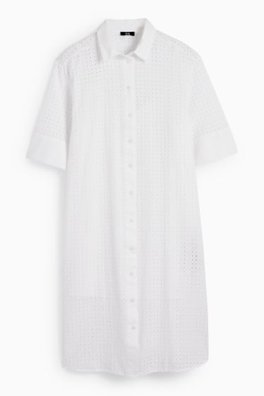 Women - Shirt dress - white