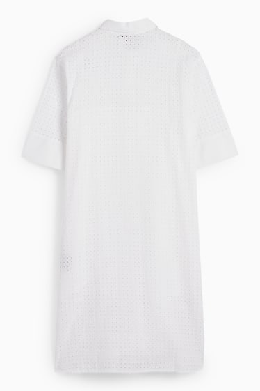 Women - Shirt dress - white