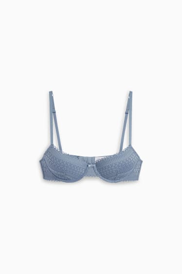 Women - Underwire bra - DEMI - padded - blue