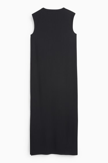 Women - Knitted column dress - black