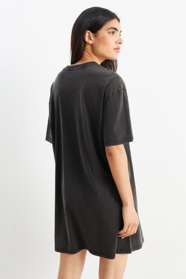 Dames - CLOCKHOUSE - T-shirt-jurk - zwart