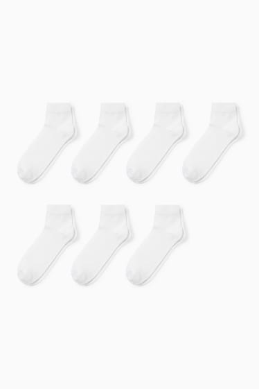Pánské - Multipack 7 ks - nízké ponožky - bílá