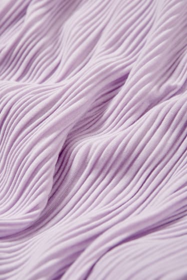 Donna - T-shirt plissettata - viola chiaro