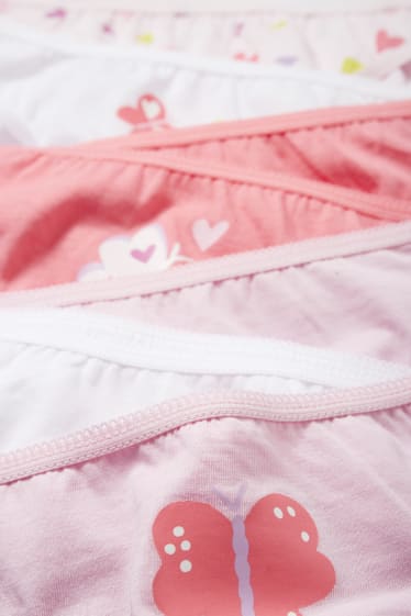Kinder - Multipack 10er - Schmetterling und Herz - Slip - pink