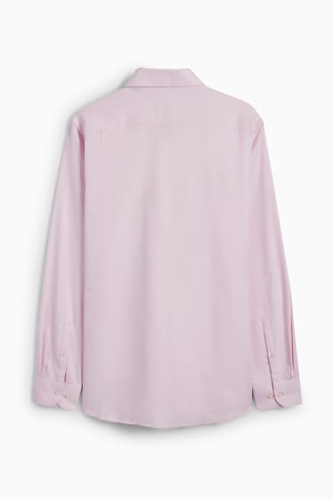 Hombre - Camisa de oficina - regular fit - cutaway - de planchado fácil - rosa