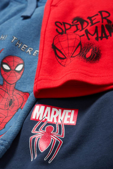 Children - Multipack of 3 - Spider-Man - sweat shorts - dark blue