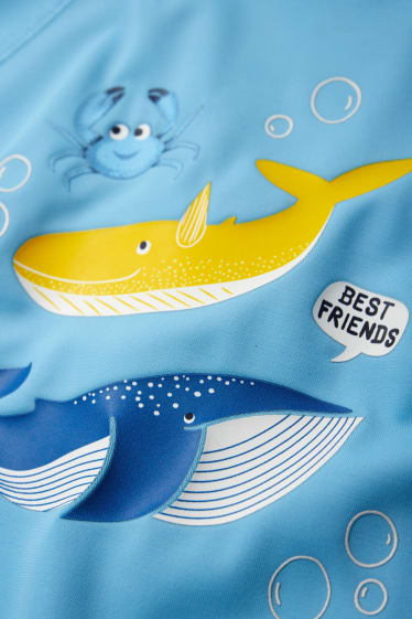 Bebeluși - Animale marine - compleu de baie cu protecție UV bebeluși - LYCRA® XTRA LIFE™ - albastru deschis