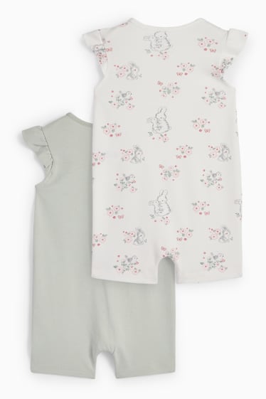 Bébés - Lot de 2 - petits lapins - pyjama bébé - blanc crème