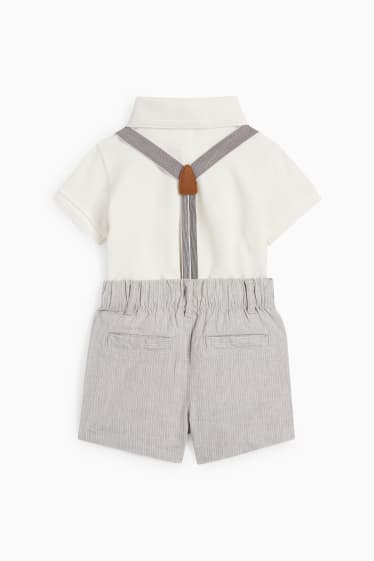 Babys - Baby-Outfit - 3 teilig - cremeweiß