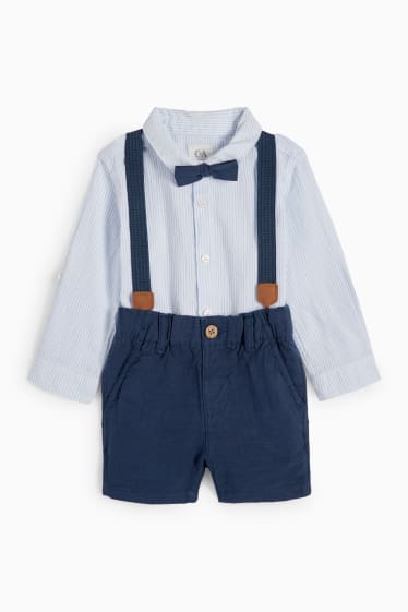 Babys - Baby-outfit - 3-delig - donkerblauw