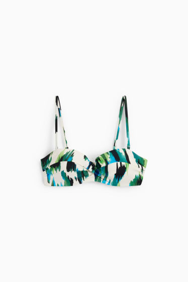 Dames - Bikinitop met beugels - bandeau - voorgevormd - LYCRA® XTRA LIFE™ - groen