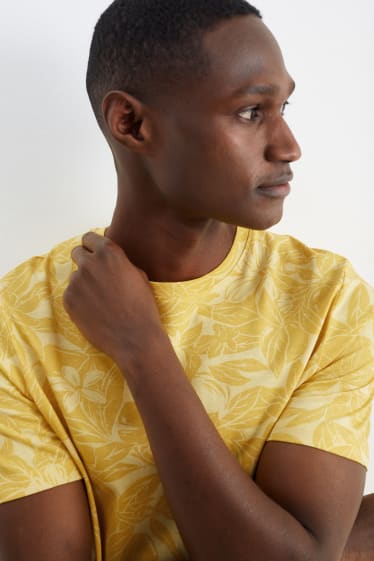 Hommes - T-shirt - à motif - jaune