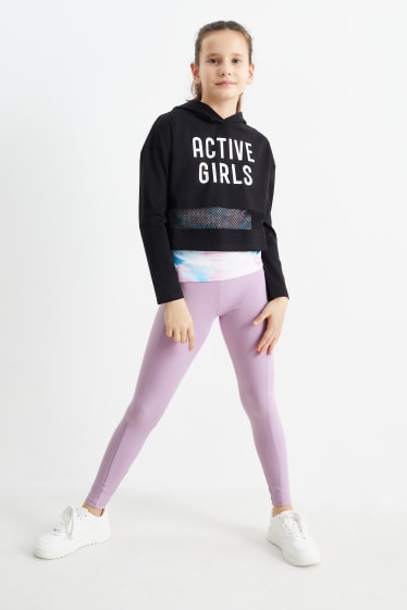 Bambini - Leggings sportivi - viola chiaro