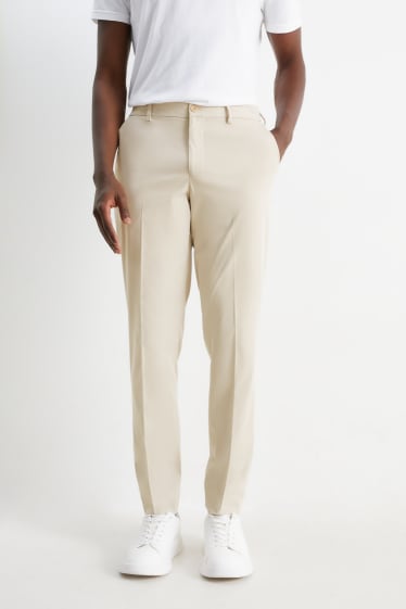 Uomo - Pantaloni coordinabili - slim fit - Flex - elasticizzati - beige