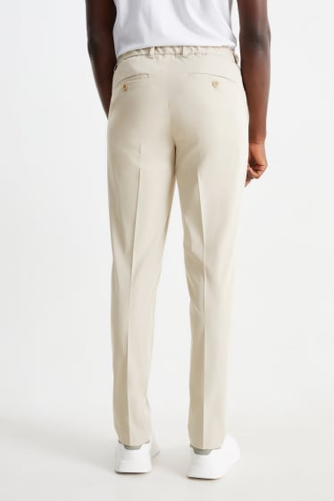 Men - Mix-and-match trousers - slim fit - Flex - stretch - beige