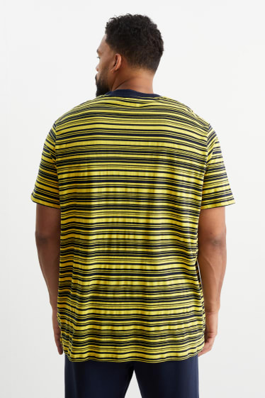 Hombre - Camiseta - de rayas - amarillo