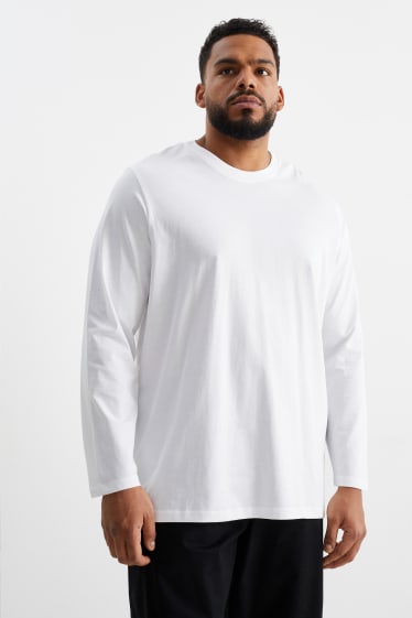 Hombre - Camiseta de manga larga - blanco