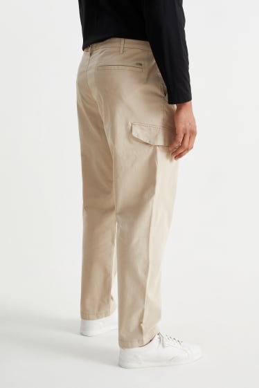 Pánské - Cargo kalhoty - regular fit - béžová