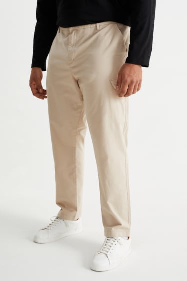 Mężczyźni - Spodnie bojówki - regular fit - beżowy