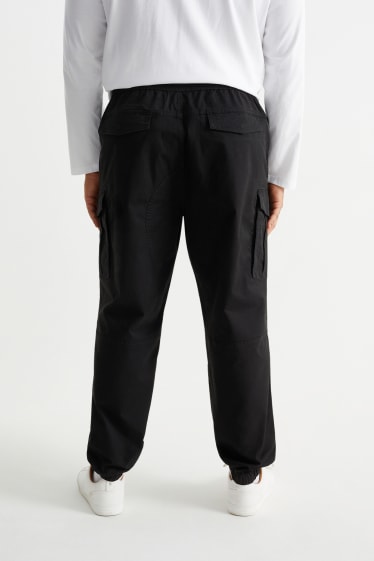 Hommes - Pantalon cargo - regular fit - noir