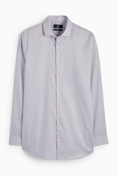 Hombre - Camisa de oficina - slim fit - cutaway - de planchado fácil - violeta claro