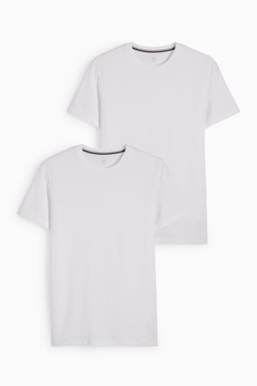 Hombre - Pack de 2 - camisetas interiores - Flex - LYCRA® - blanco