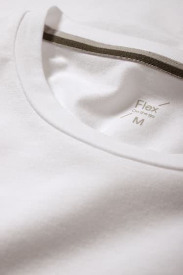 Hommes - Lot de 2 - maillots de corps - Flex - LYCRA® - blanc