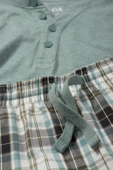 Mężczyźni - Letnia piżama - zielony-melanż