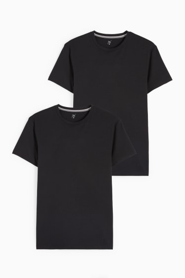Heren - Set van 2 - onderhemd - Flex - LYCRA® - zwart