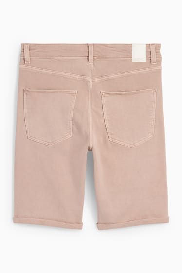 Femmes - Bermuda en jean - mid waist - beige