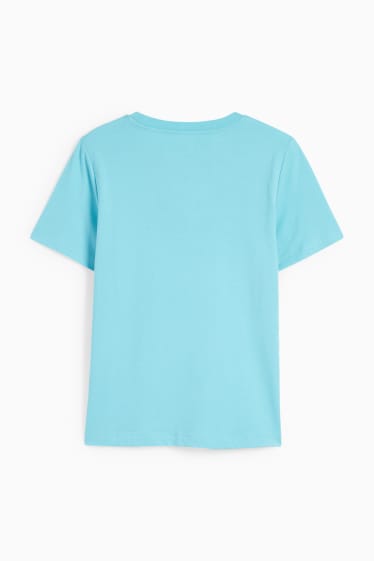 Dames - Basic T-shirt - turquoise
