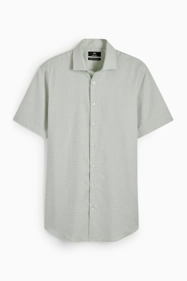 Hombre - Camisa de oficina - regular fit - cutaway - de planchado fácil - verde claro