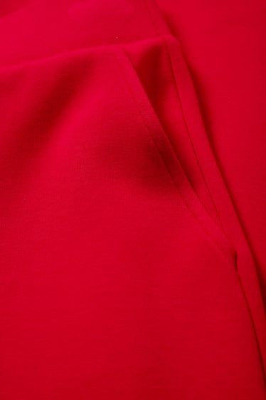 Kobiety - Szorty dresowe basic - średni stan - ciemnoczerwony