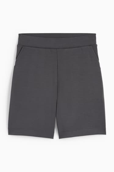 Donna - Shorts di felpa basic - vita media - grigio scuro