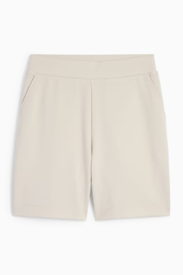 Mujer - Shorts deportivos básicos - mid waist - beige claro