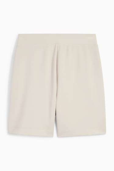 Donna - Shorts di felpa basic - vita media - beige chiaro