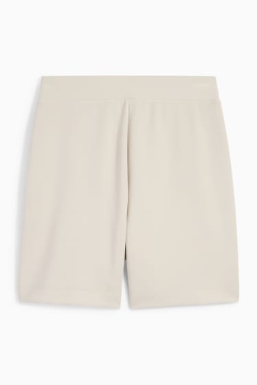 Femmes - Short en molleton basique - mid waist - beige clair