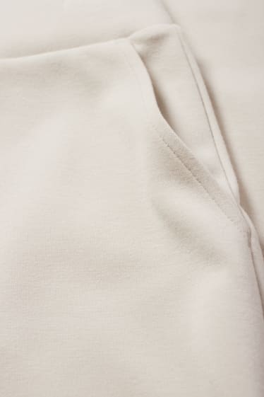 Damen - Basic-Sweatshorts - Mid Waist - hellbeige