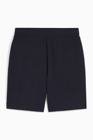 Donna - Shorts di felpa basic - vita media - blu scuro