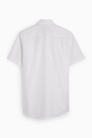 Heren - Business-overhemd - regular fit - cut away - gemakkelijk te strijken - crème wit